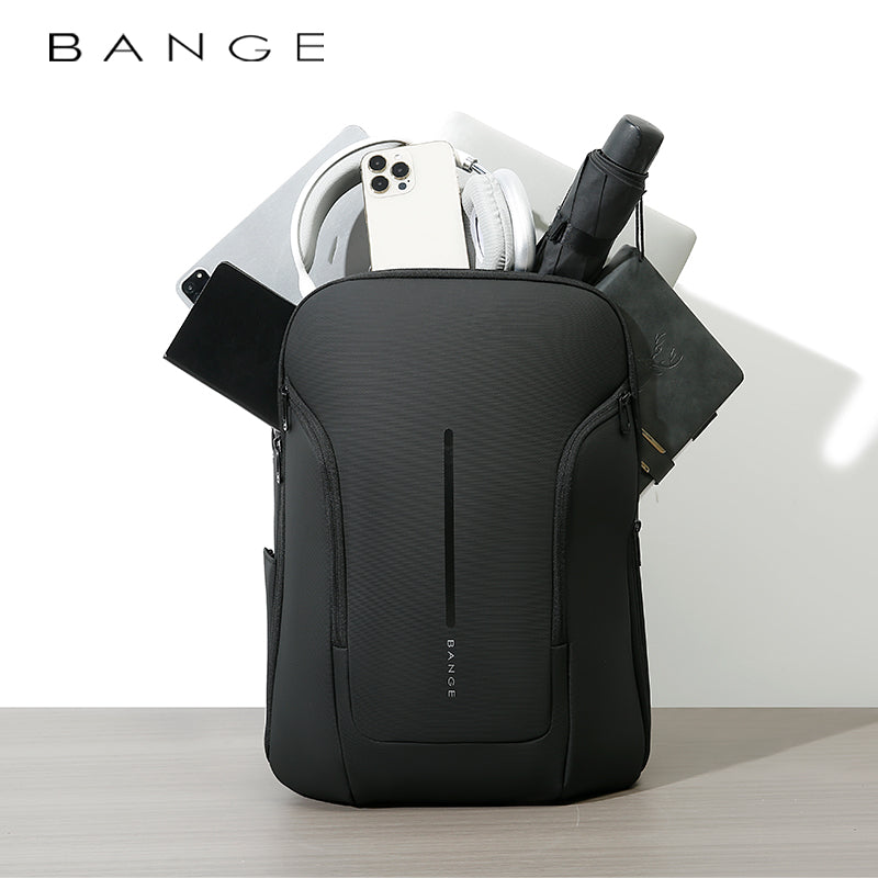 Sac à dos élégant et étanche pour ordinateur portable BANGE, pour les déplacements urbains, avec port USB et ordinateur portable de 15,6 pouces 0