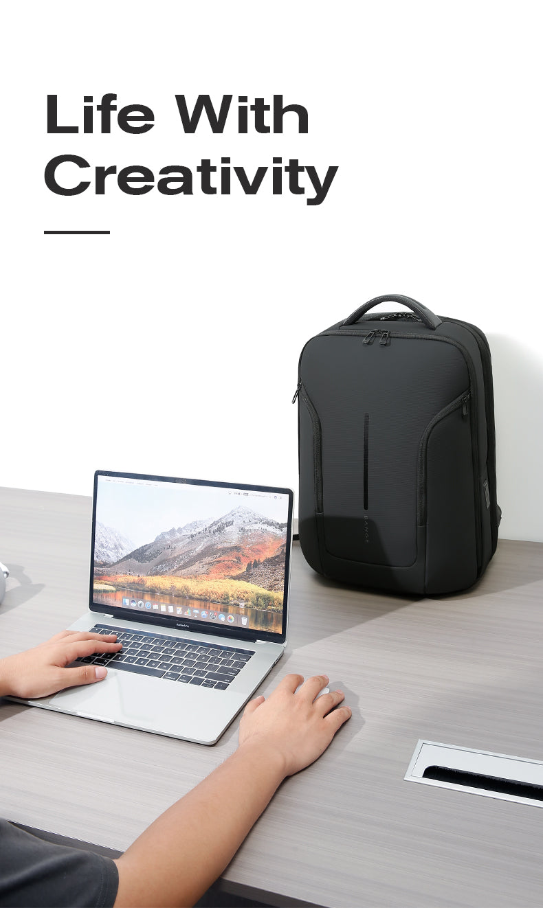 Sac à dos élégant et étanche pour ordinateur portable BANGE, pour les déplacements urbains, avec port USB et ordinateur portable de 15,6 pouces 1