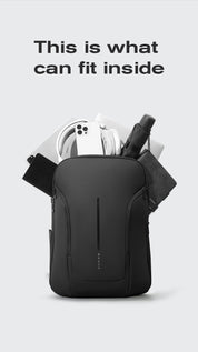Sac à dos élégant et étanche pour ordinateur portable BANGE, pour les déplacements urbains, avec port USB et ordinateur portable de 15,6 pouces 7