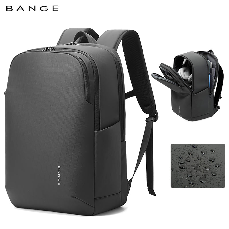 Sac à dos élégant et urbain pour ordinateur portable 15,6 pouces BANGE, idéal pour les déplacements professionnels et quotidiens 11