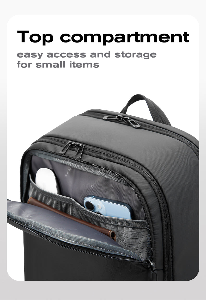 Sac à dos élégant et urbain pour ordinateur portable 15,6 pouces BANGE, idéal pour les déplacements professionnels et quotidiens 5