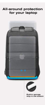 Sac à dos élégant et urbain pour ordinateur portable 15,6 pouces BANGE, idéal pour les déplacements professionnels et quotidiens 6