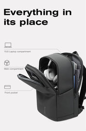 Sac à dos élégant et urbain pour ordinateur portable 15,6 pouces BANGE, idéal pour les déplacements professionnels et quotidiens 8