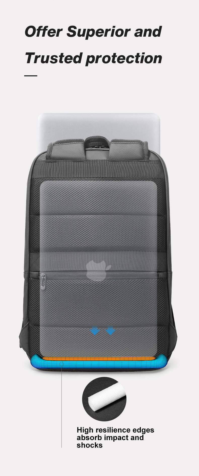 Sac à dos ergonomique et étanche pour ordinateur portable, idéal pour les voyageurs d'affaires, offre spéciale 3