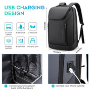 Sac à dos étanche BANGE Business pour ordinateur portable 15,6 pouces avec chargement USB 3