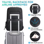 Sac à dos étanche BANGE Business pour ordinateur portable 15,6 pouces avec chargement USB 5