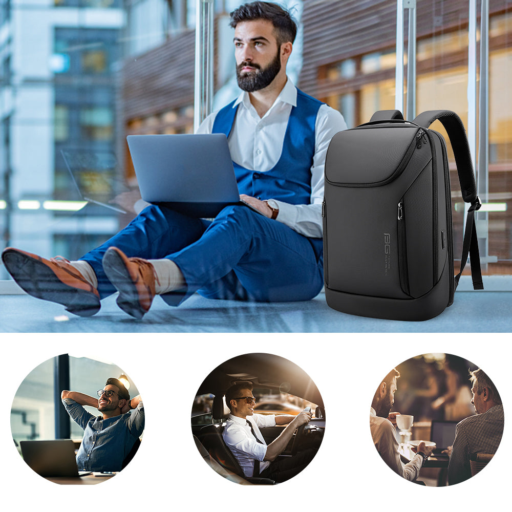 Sac à dos étanche BANGE Business pour ordinateur portable 15,6 pouces avec chargement USB 6