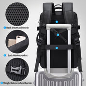Sac à dos extensible imperméable pour voyage d'affaires BANGE, approuvé pour les vols, bagage à main 8