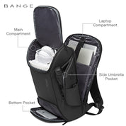 Sac à dos pour ordinateur portable 15,6 pouces BANGE avec port de chargement USB pour homme 2