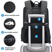 Sac à dos pour ordinateur portable 1,56 pouces BANGE pour homme, sac à dos de voyage d'affaires avec port de chargement USB, sac à dos de week-end 1