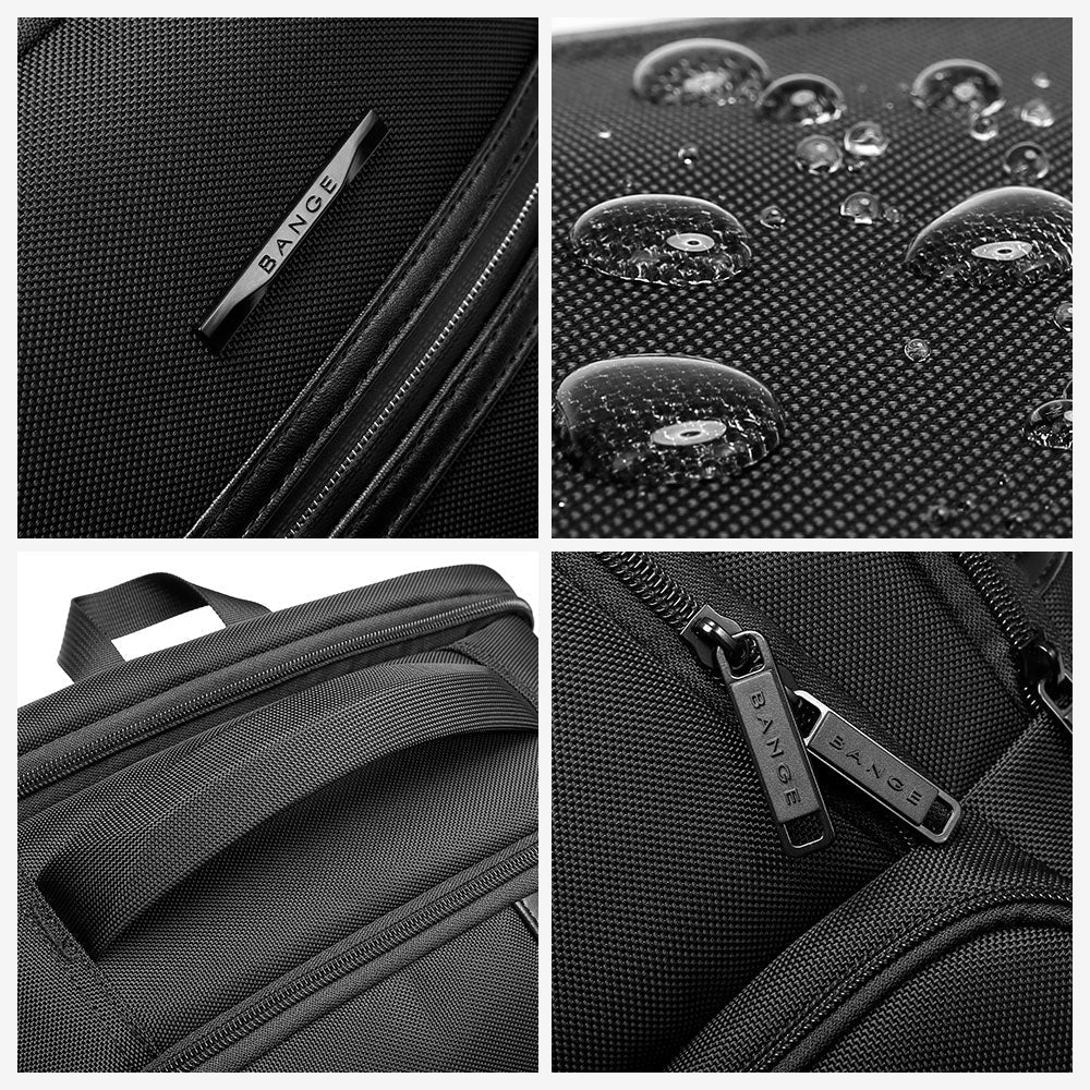 Sac à dos pour ordinateur portable 1,56 pouces BANGE pour homme, sac à dos de voyage d'affaires avec port de chargement USB, sac à dos de week-end 4