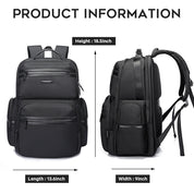 Sac à dos pour ordinateur portable BANGE pour homme, sac à dos de voyage d'affaires avec port de chargement USB, sac à dos de week-end 3