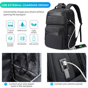 Sac à dos pour ordinateur portable BANGE pour homme, sac à dos de voyage d'affaires avec port de chargement USB, sac à dos de week-end 4