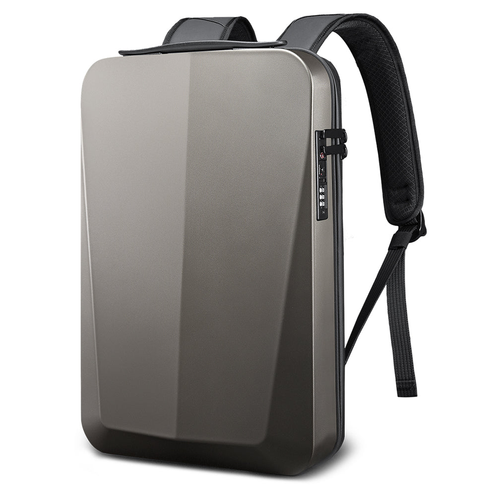 Sac à dos professionnel antivol BANGE Tech à coque rigide avec serrure TSA et port de chargement USB 10