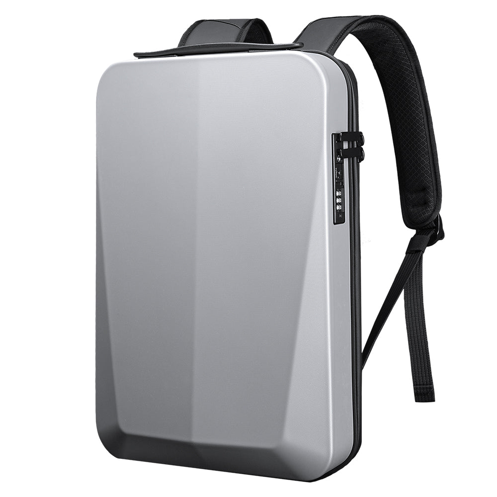 Sac à dos professionnel antivol BANGE Tech à coque rigide avec serrure TSA et port de chargement USB 9