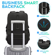 Sac à dos professionnel intelligent BANGE, étanche, compatible avec les ordinateurs portables de 15,6 à 17,3 pouces, avec port de chargement USB 3.0, pour hommes et femmes 1