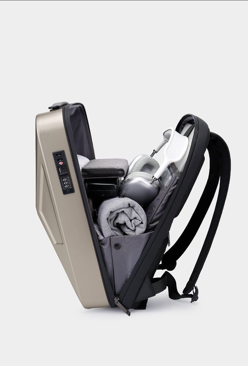 Sac à dos rigide étanche BANGE avec cadenas TSA pour les voyages d'affaires et les déplacements quotidiens 7