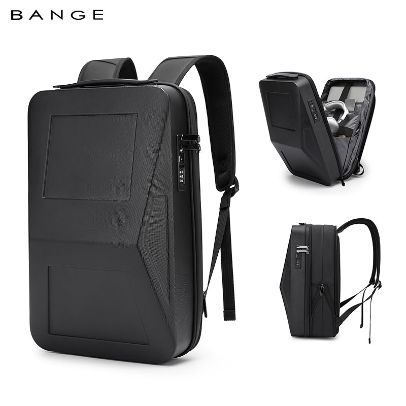 Sac à dos rigide extensible antivol BANGE avec port USB et organiseur 1