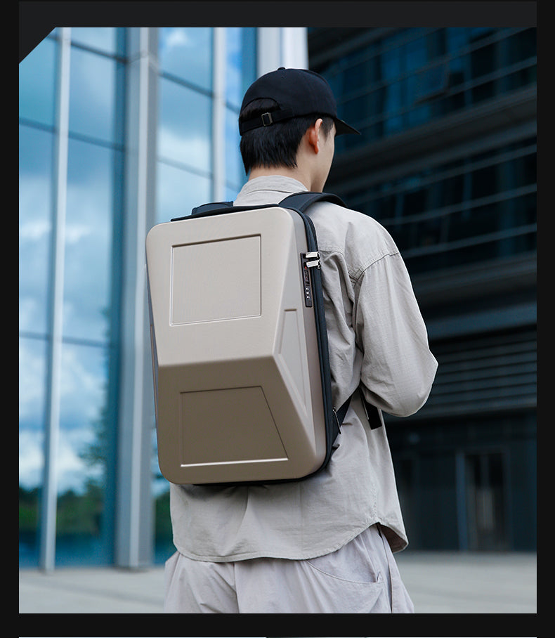 Sac à dos rigide extensible antivol BANGE avec port USB et organiseur 4