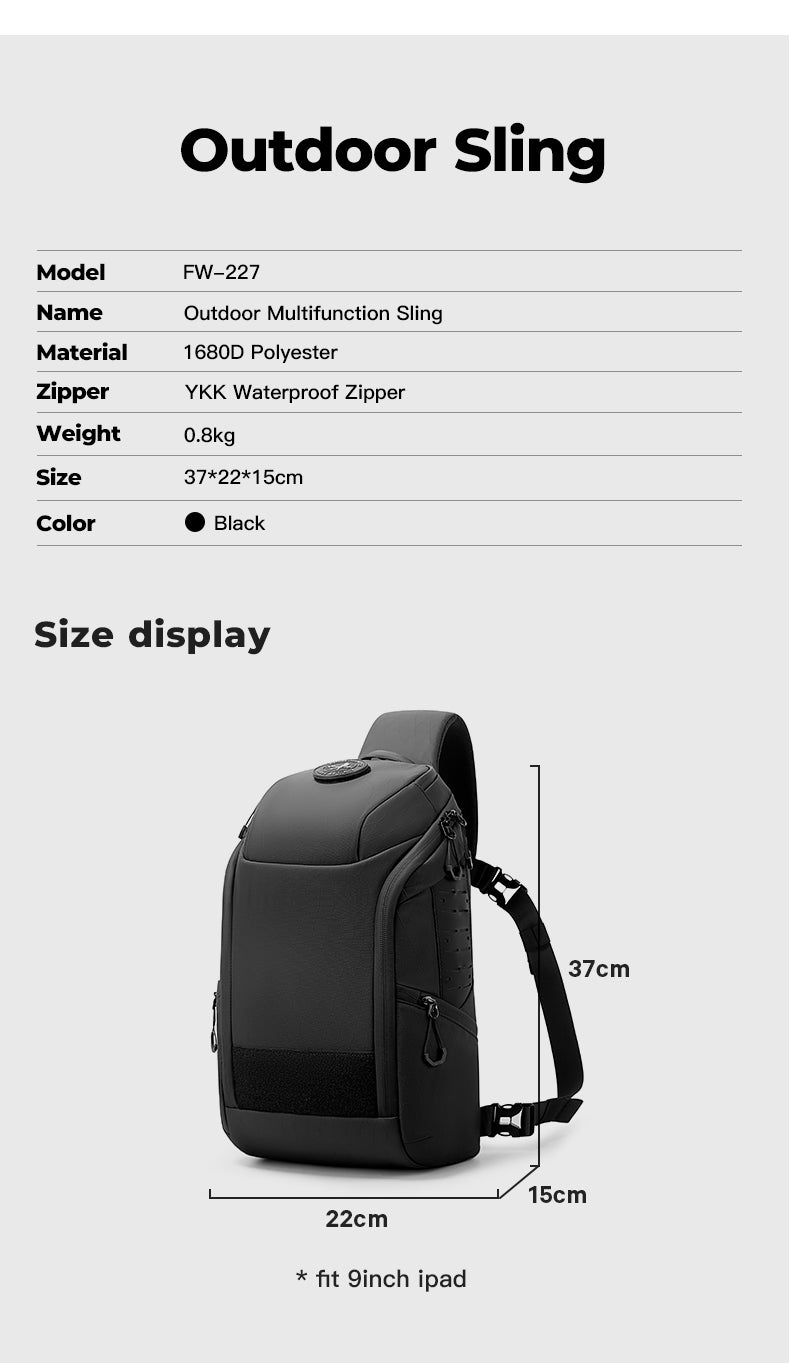Sac bandoulière imperméable pour homme BANGE Essential 7