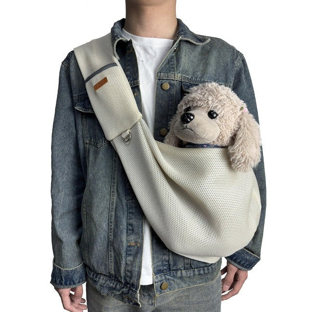 Sac bandoulière léger et respirant pour chiens 4