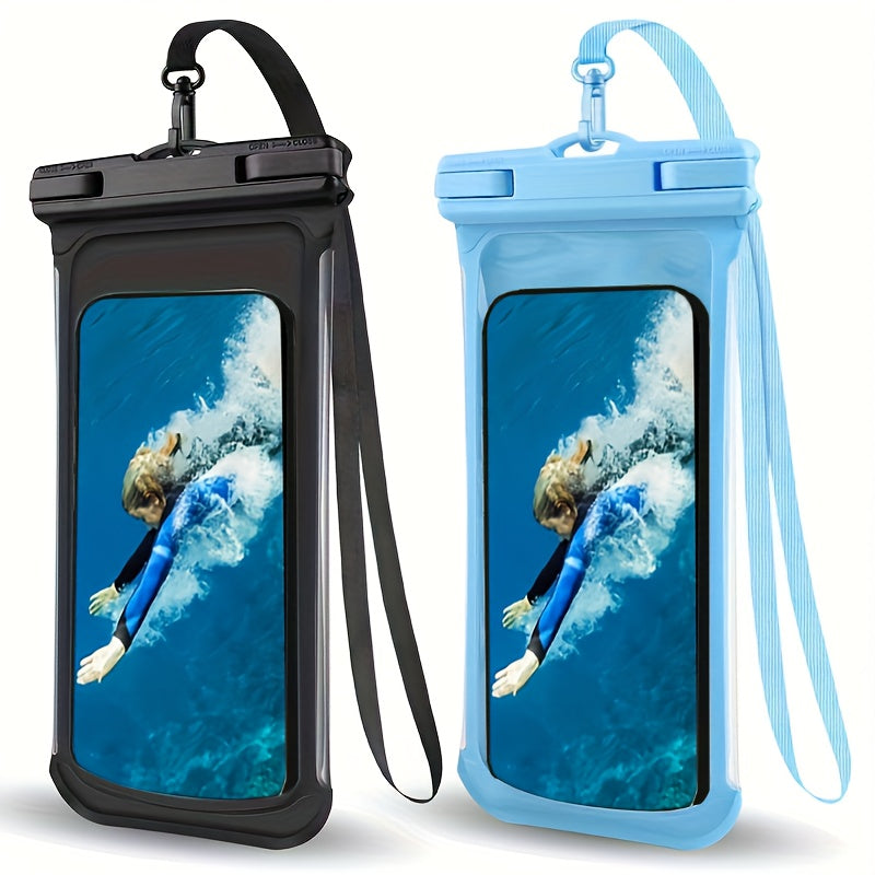 Sac de téléphone imperméable avec ceinture de cou pour la plage et le couverture de smartphone en PVC de voyage pour les appareils de 20 à 32 cm 1