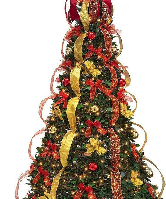 Sapin de Noël décoratif pliable en spirale colorée 0