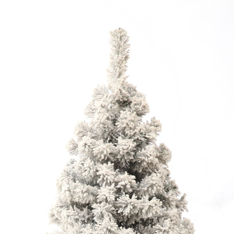 Sapin de Noël décoré de neige artificielle floquée 3