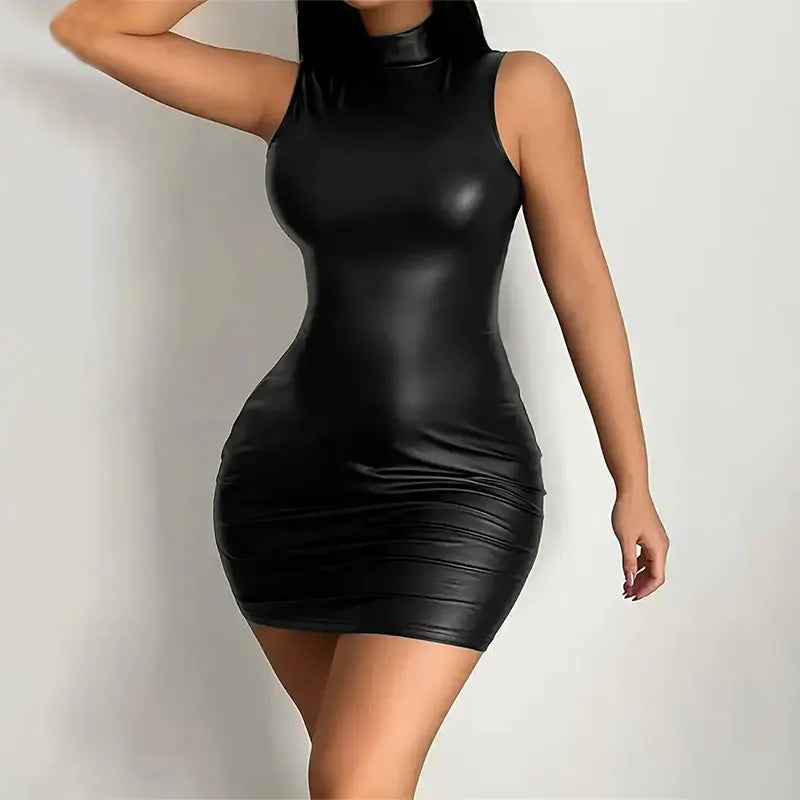 MARLIA | Robe Cuir Sensuelle