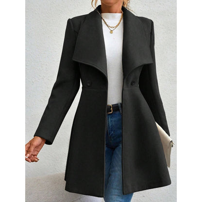 Mia | Manteau Rouge Élégant à Revers