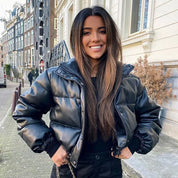 NIENKE | Short and thick winter jacket with high collar