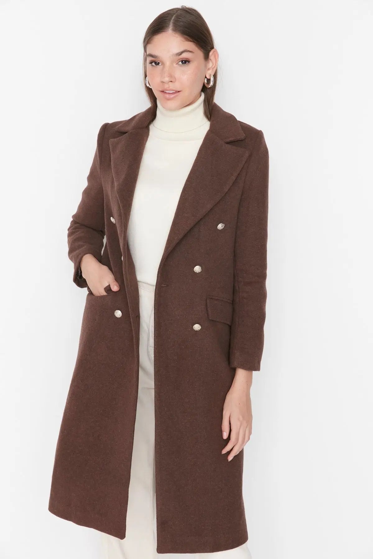 Loryna | Elegant Double-Breasted Coat