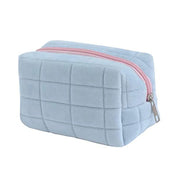 Yamileth | Samettinen ruudullinen meikkipussi