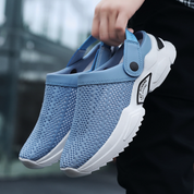 Unisex utendørs sandaler med sklisikker såle, trendy avslappede mesh-sko med lukket tå