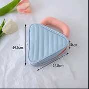 Bailee | Trousse de maquillage en triangle de couleur contrastée