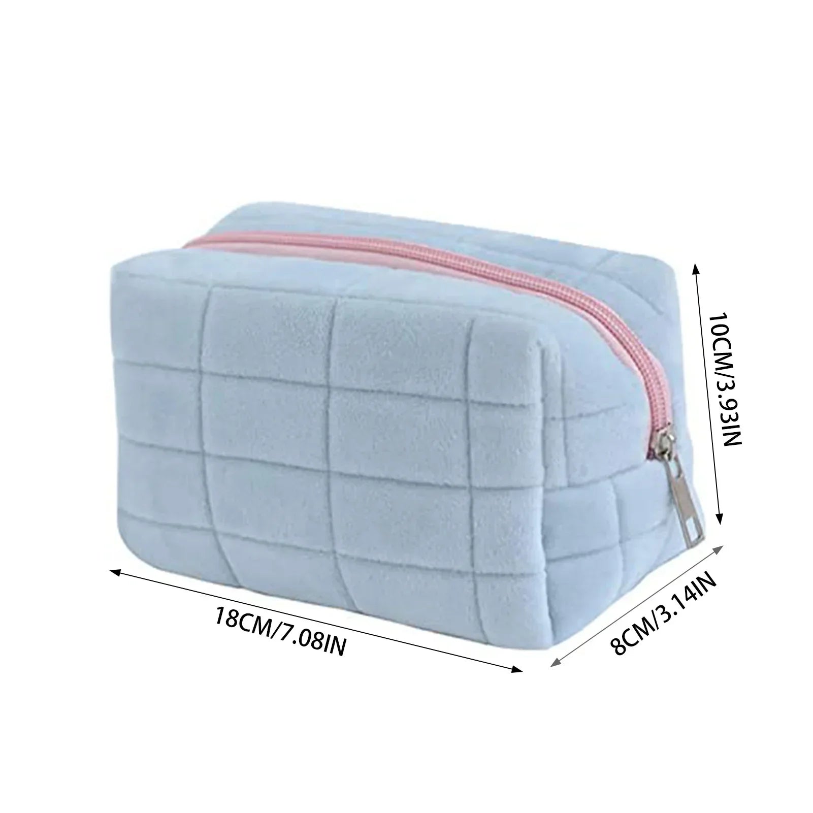 Yamileth | Samettinen ruudullinen meikkipussi