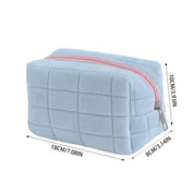 Yamileth | Samettinen ruudullinen meikkipussi