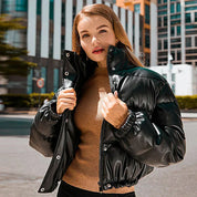 NIENKE | Short and thick winter jacket with high collar