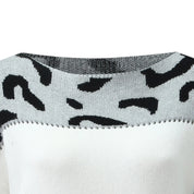 Stephanie | Leopardmønstret strikkegenser for kvinner