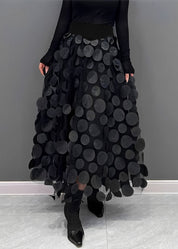 LAURA Black Polka Dot Skirt