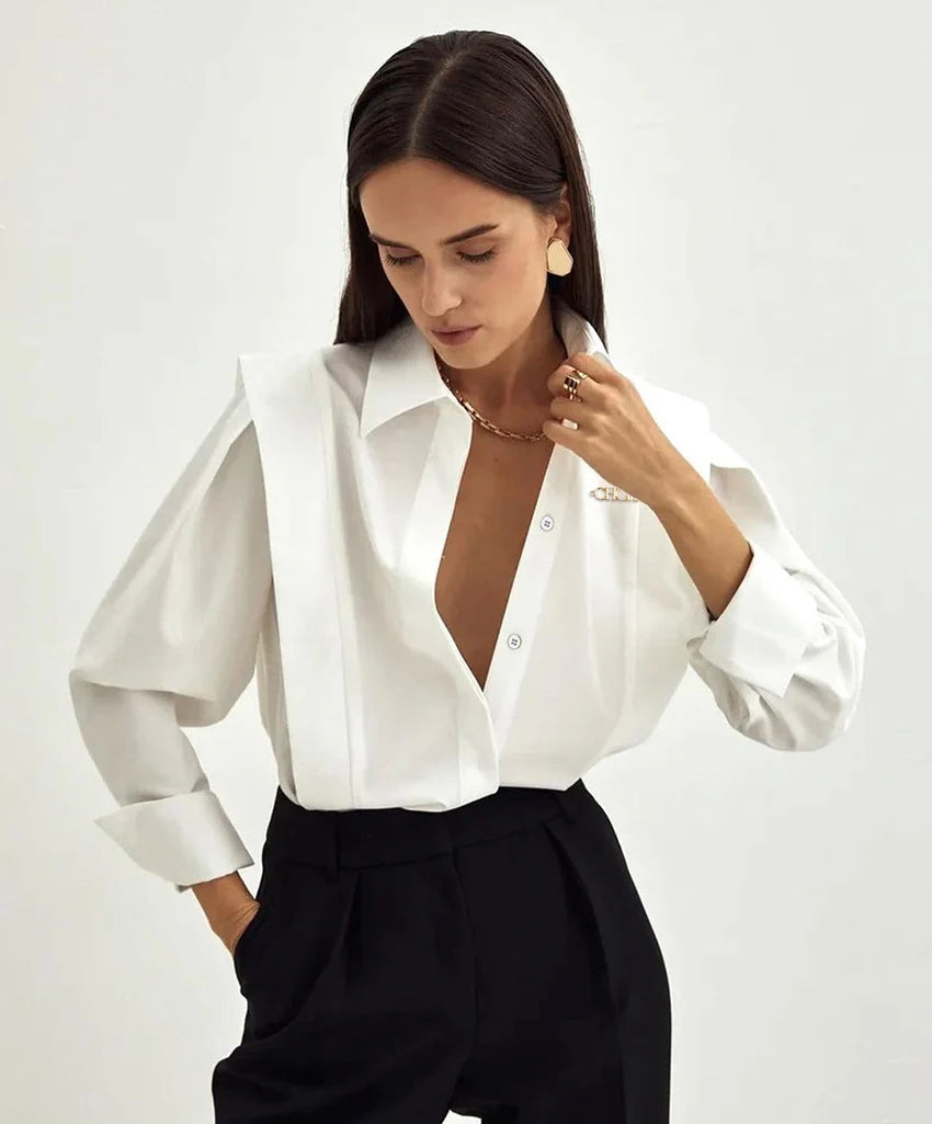 CHAYCHA | Blouse Élégante à Col Montant