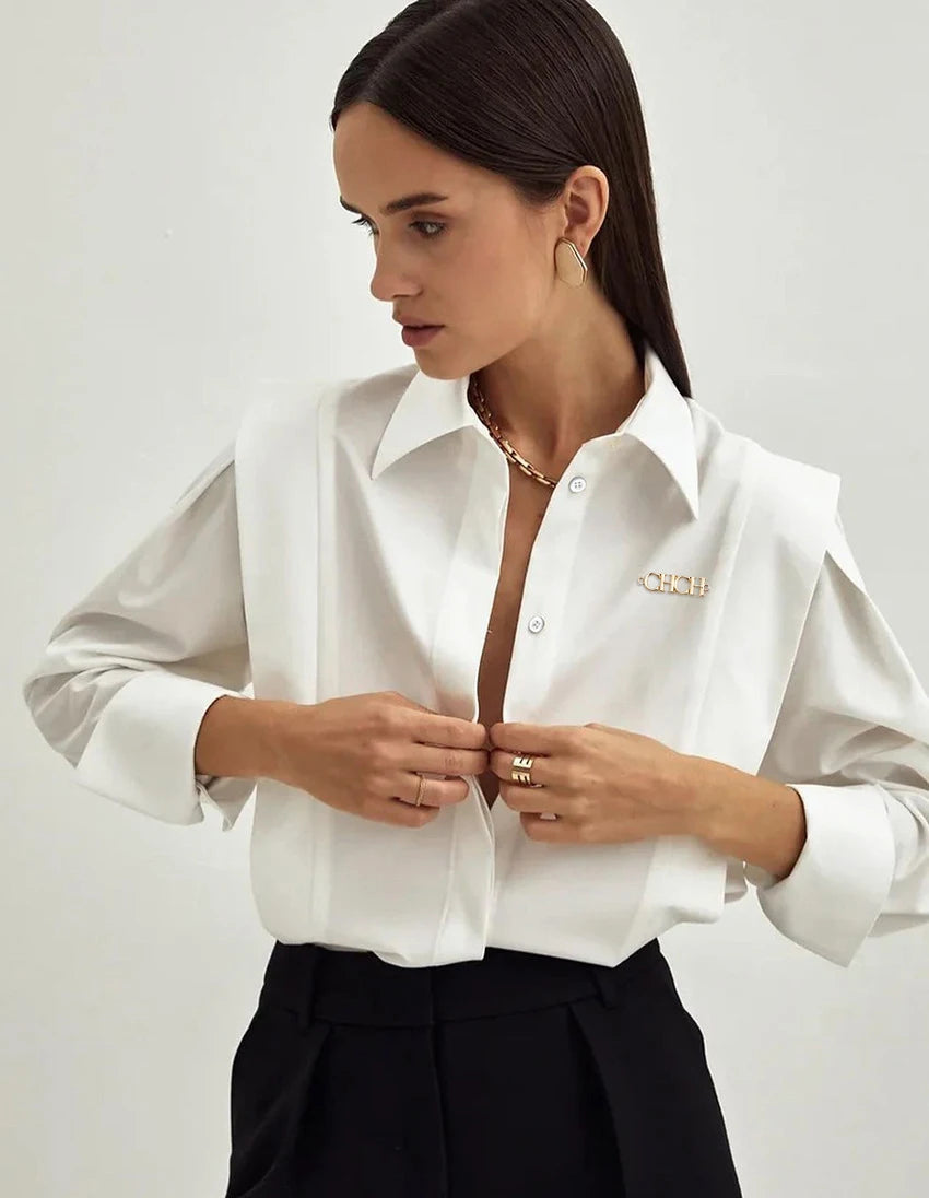 CHAYCHA | Blouse Élégante à Col Montant