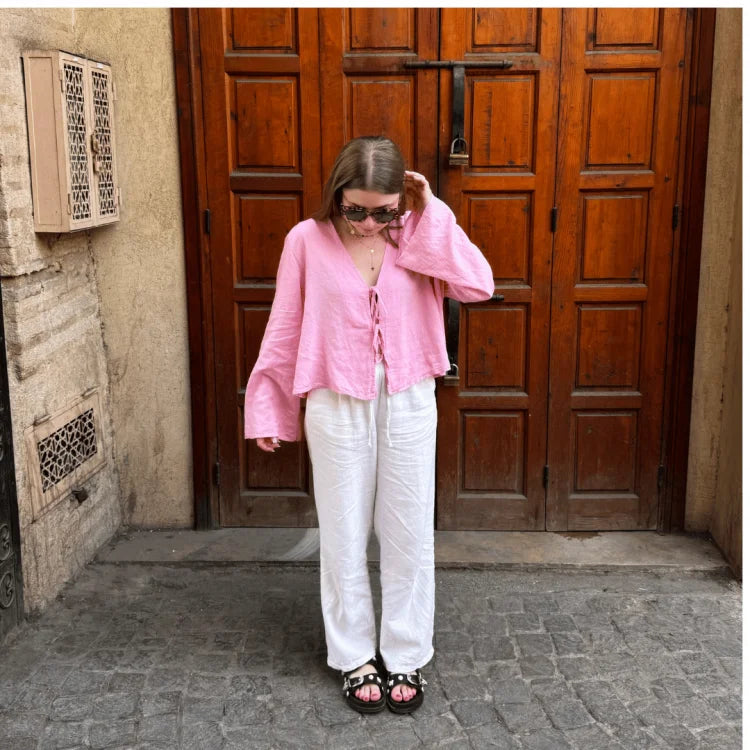 EVA | Long-sleeve lace-up shirt