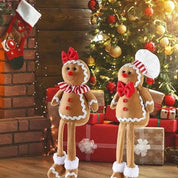 Splendeur du pain d'épice | Décoration de Père Noël en peluche douce 1