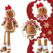 Splendeur du pain d'épice | Décoration de Père Noël en peluche douce 4