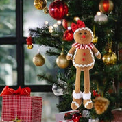 Splendeur du pain d'épice | Décoration de Père Noël en peluche douce 5