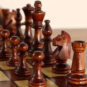 Strategio – Jeu d'échecs pliable en bois avec plateau en feutre 2