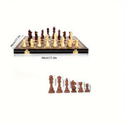 Strategio – Jeu d'échecs pliable en bois avec plateau en feutre 5