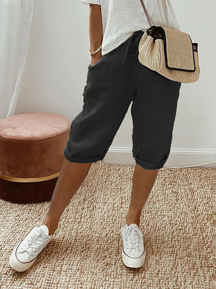 Stylish Women's Pants for Everyday Comfort with Relaxed Fit and Side Pockets 0