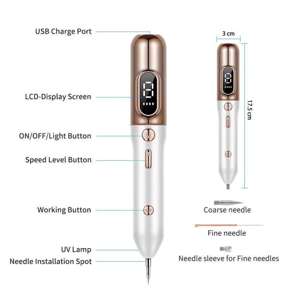 Stylo à plasma pour éliminer les étiquettes, les taupes et les avertissements de la peau 2
